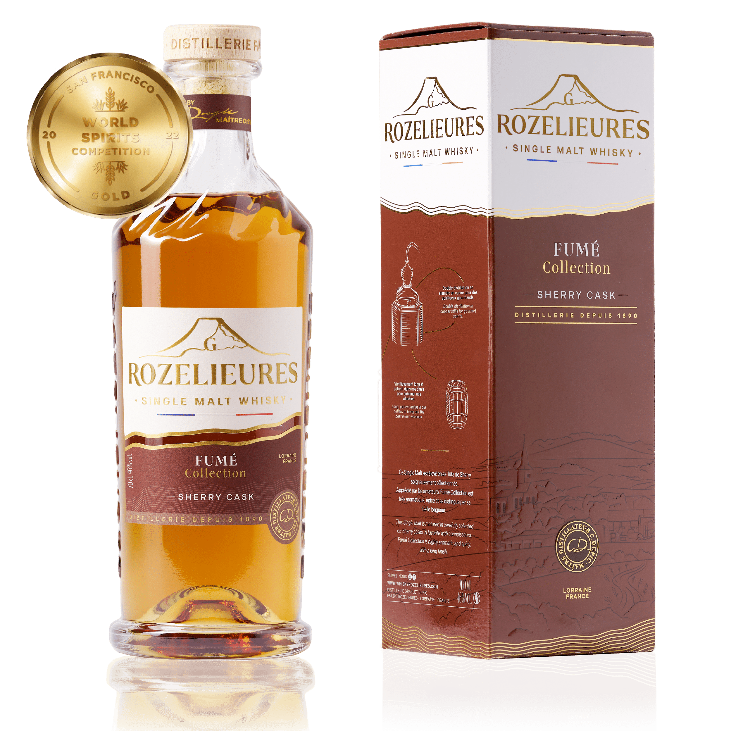 Whisky Rozelieures Fumé Collection 20cl ou 70cl